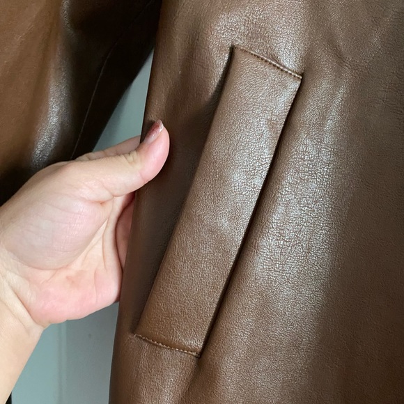 Urban Outfitters Brown Leather Jacket - Picture 4 of 6